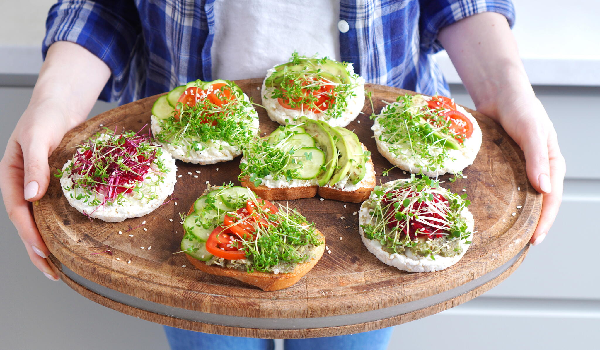 microgreens on sandwiches